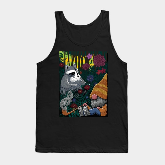 Gnomer and raccoon Tank Top by SunnyDaysNH